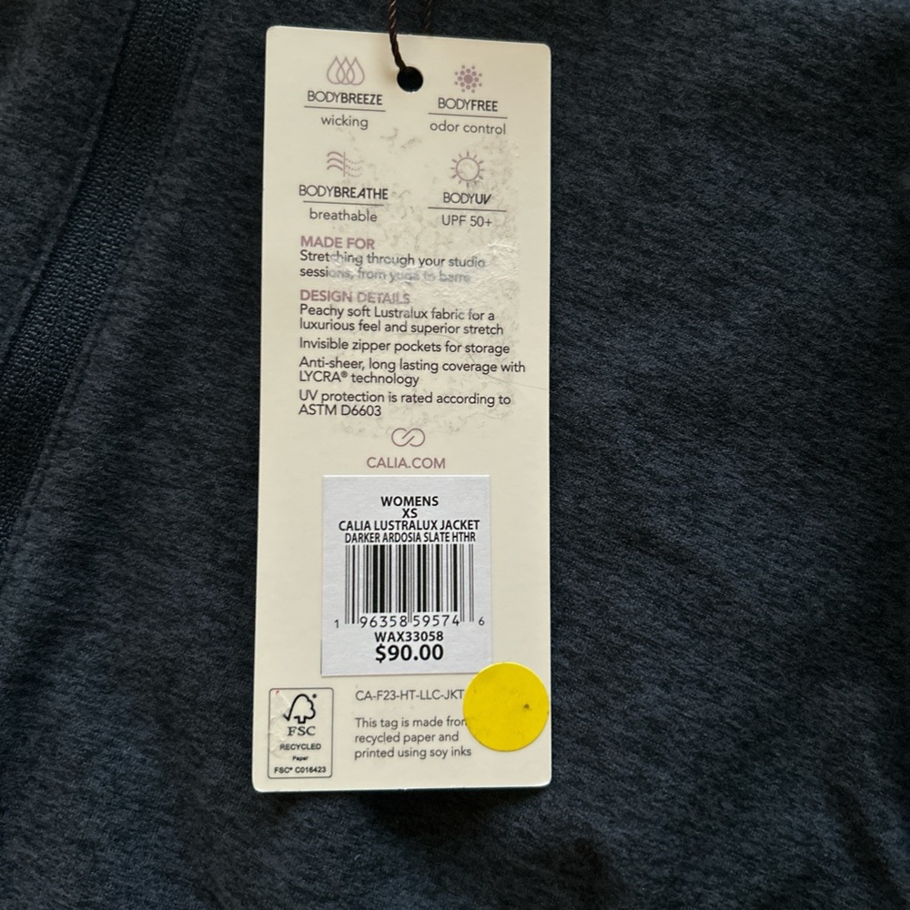 Women's Dark Blue Yoga Zip-up - Picture 2 of 6